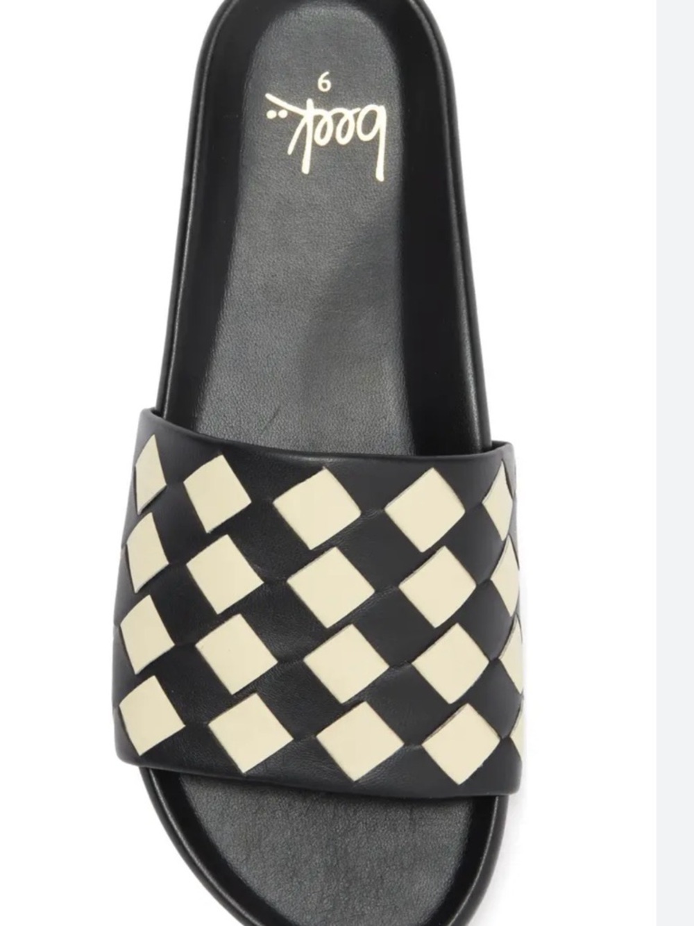 BEEK Black And Cream Checkered Pelican Sandal - Picture 4 of 8